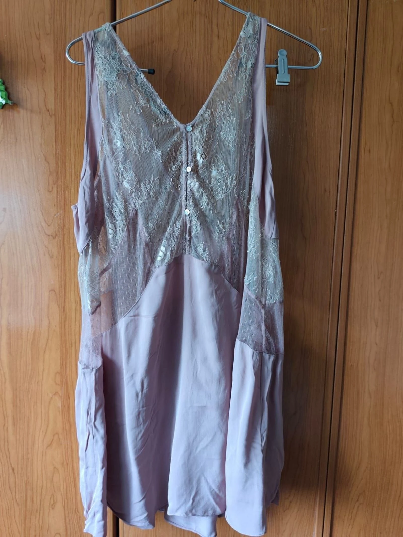 Zara Trafaluc vestido encaje rosa palo boho L – photo 2